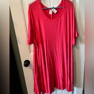 Coral Knee Length Dress
